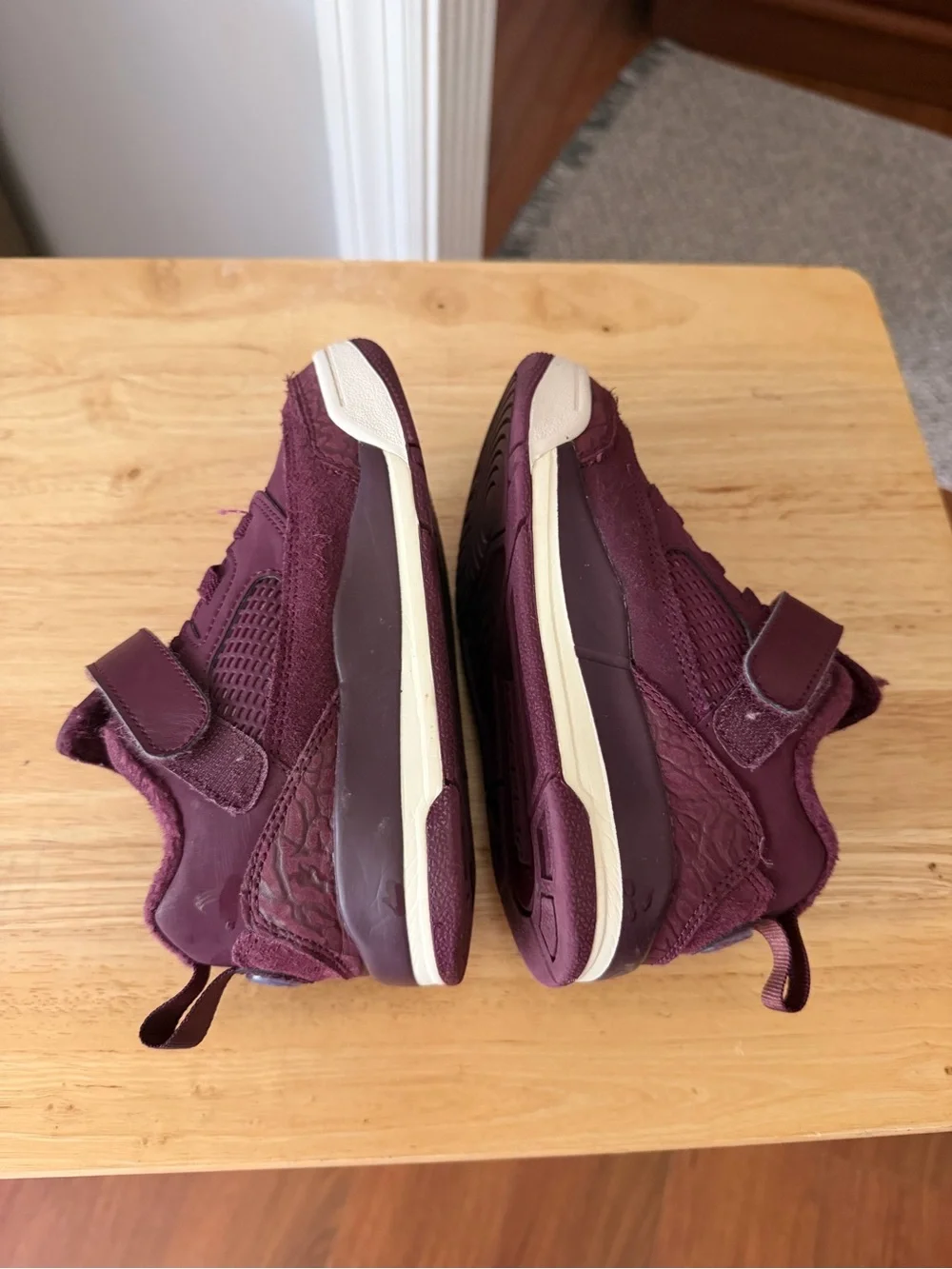 Nike Jordan Spizike Maroon High-Top Sneakers with Strap